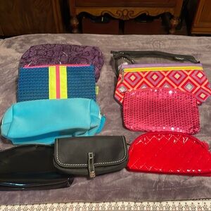 Makeup bag bundle of 9- Tula, clinique, studio basics, Estée Lauder & Ipsy